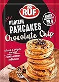 RUF Protein Pancakes Chocolate Chip mit herben Zartbitter Chocolate Chunks, schnell zubereitet, Power-Frühstück, hoher Proteingehalt, 1 x 150g-Beutel