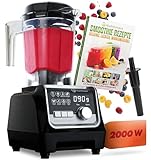 NUTRI-BLENDER MAX+ Hochleistungsmixer 2000W Standmixer Smoothie Hochleistung Smoothie-Maker Profi Mixer Blender - 2L Tritan, BPA-FREI, 9 Stufen, Digital-Timer Inkl. Smoothie Rezeptbuch