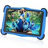 EagleSoar Kinder Tablet 7 Zoll, 10GB+64GB(1TB) mit Octa-Core-Prozessor, Android 14 Tablet für Kinder von 3-12 Jahren, Kids Tablet mit Kindersicherung und Eva-Schutzhülle(Blau)