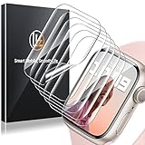 LK 6 Stück Schutzfolie fur Apple Watch Series 8/7 45mm und Apple Wtach Series SE 2/6/SE/5/4 44mm Folie, HD Klar Weich TPU Blasenfreie Displayschutz, Nicht Glas Maximale Abdeckung Selbstheilung