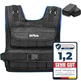 DH FitLife Verstellbare Gewichtsweste 20kg Kompakt u. Stabil zum Muskelaufbau u. Krafttraining | Weighted Vest | Laufweste Damen Herren | Fitnessweste Trainingsweste