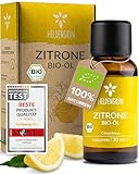 Heldengrün® BIO Zitronenöl [100% NATURREIN] Kaltgepresst aus echten Zitronen - Reines Zitronenöl zum Verzehr - Zitronenöl ätherisch - Lemon Oil
