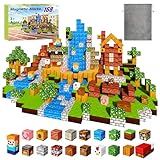 Magnetische Bausteine Bauspielzeug 168pcs Magnetbausteine für Kinder Montessori Kreative Spielzeug ab 4 5 6 7 Jahre Junge und Mädchen Magnetic Blocks Geschenke