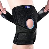ABYON Kniebandage Verstellbare für Männer Damen, Knieorthesen mit Seitlichen Stabilisatoren und Patella-Gelpolstern für Knieschmerz, Meniskusriss, Arthritis, Gelenkschmerz (L/XL)