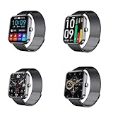 Wizvox 2025 Fitness Uhr Damen - 𝐁l𝐮𝐭𝐳𝐮𝐜𝐤𝐞𝐫uhr Bluetooth Verbunden 1.9' EKG Uhr Mit Vorhofflimmern Erkennung Alltagsleben F21pro0716,BlackMilan
