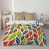 dyausi Bettdecke 155x220 Blätter Tropische Pflanze Ganzjahresdecke - Aquarell Blatt Botanisch Bettdecke Ohne Bezug - 4 Jahreszeiten Bettdecken 155x220 - Wende-Design Steppdecke Schlafdecke, H-384
