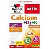 Doppelherz Calcium + Vitamin D3 – Mit Calcium und Vitamin K als Beitrag für den normalen Knochenerhalt – 120 Tabletten