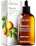 Gya Labs Marulaöl für die Haut - Unraffiniertes Bio Marulaöl für die Haare - 100% reines natürliches Aromatherapie Marulaöl für Gesicht, Nägel, Massage & Haare (30 ml)