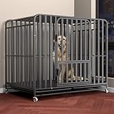 Robuste Hundebox, große Hundehütte mit sechsseitiger verzinkter Vierkantrohrverstärkung, langlebige und sichere Haustiermöbel
