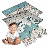 MEDAS PRO - Beidseitig Baby Spielmatte - Matte zum Krabbeln - Krabelmatte ab 1 Jahr - Kindermatte für Laufstall - Dicke Krabbeldecke - Abwaschbar Outdoor/Indoor Fallschutzmatte 180x200