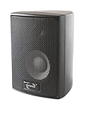 Dynavox AS-301 Satelliten-Lautsprecher, Paar, für Heimkino oder Büro, kompakte Surround-Box, Wandmontage, schwarz