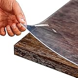 Ertex Tischfolie Transparent 2,2mm Mit Abgeschrägter Kante - Tischschutz in Verschiedenen Größen und Wunschmaß - PVC Schutzfolie für Tisch 40 x 40cm