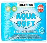 Thetford Aqua Soft WC Papier Toilettenpapier für mobile Toiletten 4 Rollen/Btl. Campingtoiletten Camping Outdoor Klopapier