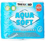 Thetford Aqua Soft WC Papier Toilettenpapier für mobile Toiletten 4 Rollen/Btl. Campingtoiletten Camping Outdoor Klopapier