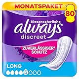 Always Discreet Inkontinenzeinlagen für Frauen Long 80 Stück Rundumschutz Unglaubliche Diskretion