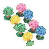 Holibanna 8 Stück apfelbaumschmuck Kleiner Weihnachtsbaum Miniaturen drinnen Artificial Tree Dekoration Schlafzimmer dekorative Modellbäume verschleißfester Kunstbaum Harz Colorful