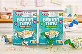 Dr. Oetker Baking Time 4er Probier-Set, 2 x Einhorn Zauber, 2 x Dino Abenteuer (4 x 300 g), ab 3 Jahren, jeweils 6 kleine Kuchen, Backmischung inkl. Spiel- und Rätselbogen