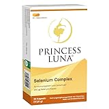 PRINCESS LUNA® Selenium Complex, für Immunsystem und Zellschutz, 200 µg Selen pro Kapsel, 30 Kapseln, Nahrungsergänzungsmittel mit Vitaminen, Selen und Brokkoli- Extract