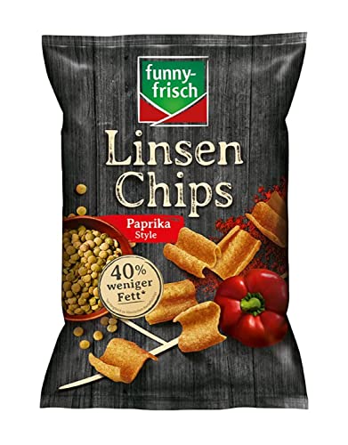 funny-frisch Linsen Chips Paprika, 12er Pack (12 x 90 g)