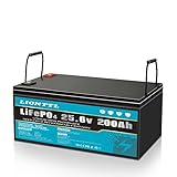 Lifepo4-Batterie 24V(25,6 V) 200 Ah, 5000 Deep Cycle Lithium-Eisenphosphat-Batterie, ersetzt AGM-Blei-Säure-Batterie, geeignet für Wohnmobil, Solaranlage, Trolling, Boot usw.
