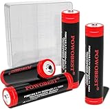 3.7V 3000mAh NiMH Wiederaufladbarer Akku,POWO18B Mit NiMH Batterieschutzbox,NO:1818-666-888B Batterie,perfekt für Taschenlampe,kleinen Lüfter,Türklingel,Patentnummer:015037694-0002(4er-Pack)