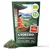 NaturaleBio Japanischer Gyokuro Grüntee. 100g Bio Tee. Natürlicher und reiner. Qualitätsprodukt original aus Japan. Hochwertiger biologischer Genuss, traditionell angebaut für besten Geschmack.