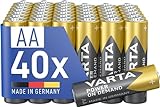 VARTA Batterien AA, 40 Stück, Power on Demand, Alkaline, 1,5V, Vorratspack in umweltschonender Verpackung, ideal für Computerzubehör, Smart Home Geräte, Made in Germany [Exklusiv bei Amazon]