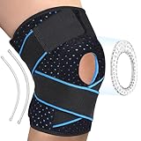 Yagaspantery Kniebandage mit Seitenstabilisatoren und Gelpolstern, Kniestütze Verstellbare für Männer Damen, Knee Support