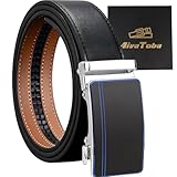AivaToba Gürtel Herren​​, ​​Ledergürtel Herren Schwarz​​ mit ​​Automatik Gürtel​​-Schließe für Business-Anzüge, Ratschengürtel​​ Leder (Breit 35mm), Ratsche Ledergürtel Automatikschließe