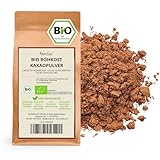 Kamelur 1kg BIO Kakao Pulver aus besten Kakaobohnen - Rohkost - 100% reiner Kakao, BIO Kakaopulver stark entölt (11% Fett) - verpackt in biologisch abbaubarer Verpackung