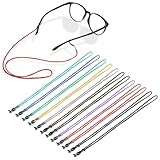 Andibro 12 Stück Nylon Brillenband, Bunt Verstellbar Brillenbänder Glasses Chain Brillenkordel für Sonnenbrillen Lesebrillen Kette Sportbrillenband Damen Herren (Mehrfarbig)