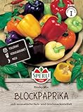 Sperli Blockpaprikasamen Blocky Mix, F1 81858 – süß-aromatische Farb- und Geschmacksvielfalt - Inhalt für 7 Pflanzen - Gemüsesamen, Samen Gemüse, Saatgut