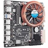 N100 NAS Motherboard, NAS Mainboard, Mini ITX Mainboard mit Intl N100, 4*i226 2.5G LAN 6*SATA3.0 1*DDR5 2*M.2 NVMe 3.0x1, Mini ITX Board mit Kühler