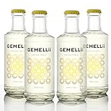 GEMELLii Indian Tonic Water mit sizilianischer Zitrone, 4x 200ml Flaschen, natürliche Inhaltsstoffe, mit Agavendicksaft gesüßt, Made in Italy