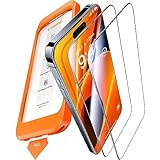 TORRAS Kompatibel für iPhone 15 Pro für Panzerglas [Herausragendste Stoßfestigkeit] iPhone 15 Pro Folie [SGS-Zertifizierung auf Militärniveau] 9H+ Schutzfolie iPhone 15 Pro Auto-Installation, 2 Stück
