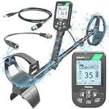 NOKTA DETECTION TECHNOLOGIES Simplex Lite Metalldetektor, Wasserdichter Metalldetektor Profi mit 24,1 cm DD-Suchspule, Schwarz