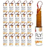 Hywean Hywean 20er-Pack Fliegenfallen aus Papier, selbstklebende Fruchtfliegenrollen mit starkem Kleber, Fliegenfängerband, umweltfreundlich für den Innen- und Außenbereich