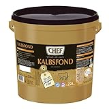 CHEF Kalbsfond o.k.A., Basis für Saucen, Fleischgerichte, Eintopfgerichte, klare Suppen, 1er Pack (1 x 5kg)