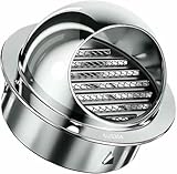 ZBORAVPIX Bull Nose Externer Lüftungsabdeckungsgrill, Runde Entlüftungskappe aus Edelstahl 304 for Außenwandauspuff, mehrere Größen(9.8inch - 250mm)