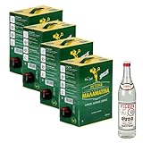 Retsina Malamatina 4 Stück Bag in Box 3 Liter (4x3l) + Gratis Ouzo Pileus (700ml)