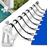 tillvex Pool Aufroller Premium 1,05-6,15 m | Aufrollsystem für Solarplane | Aufrollvorrichtung für Poolplane & Abdeckung | inkl. Bänder | witterungsbeständiges Material