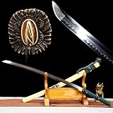 Handgeschmiedet Katana,10 Stahl Klinge,reinem Kupfer Handschutz,Holzscheide,Traditionelles Japanisches Samurai-Schwert für Kendo-Training,Ausstellung,Sammlung,Cosplay,Geschenk – 103 cm