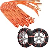 10 Artikel Verstellbare Schneereifen-Kabelbinder, universelle Notfall-Traktion, Schneereifenketten, rutschfester Nylon-Kabelbinder, wiederverwendbare Anti-Schneeketten für Eis, Schnee, Schlamm, Straße