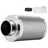 VIVOSUN Aktivkohlefilter 100mm/4 Inch, Kohlefilter Geruchskontrolle mit Australischer Aktivkohle für Rohrventilator, Growzelt, inkl Vorfilter, für Indoor Growzelt Gewächshaus