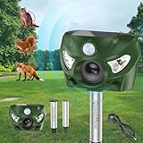 Katzenschreck für Garten, Katzenschreck Ultraschall mit Infrarotsensor, Alarmton, Blinklicht, 5 Ultraschall Modi, Tiervertreiber, Katzenabwehr, Marderschreck, Hundeschreck, Wetterfest, Solar
