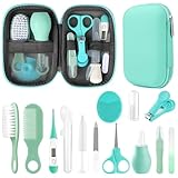 WXA Baby-Pflegeset, Sicherheitspflege-Set für Kleinkinder mit Haarbürste, Kamm, Nagelknipser, Nasensauger, Baby-Essentials-Set für Neugeborene, Mädchen, Jungen (grün)