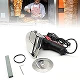 TanjcXliu Elektrisches Messer für Fleisch Dönermesser Elektrisch Gyro Cut Handkebab-Messer-Set, 10 cm Messerdurchmesser, für Haushalt und Gaststätten