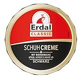 Erdal Dosencreme schwarz, Schuhcreme mit Bienenwachs - nährt und pflegt das Leder, 1er Pack (1 x 75 ml)