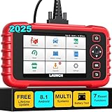 LAUNCH Globel CRP123X V2.0 obd2 Diagnosegerät KFZ-Codeleser für die ABS SRS Motor und Getriebe, 7 Rückstellfunktion, 10 OBD2-Funktionen, AUTOVIN, Lebenslanges kostenloses Update