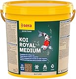 sera Koi Royal Medium 21L (5,65kg) | Hauptfutter für 12-25 cm Koi | frei von Farb- & Konservierungsstoffen | Omega-Fettsäuren & Mannan-Oligosaccharide | leicht verdaulich & wasserfreundlich